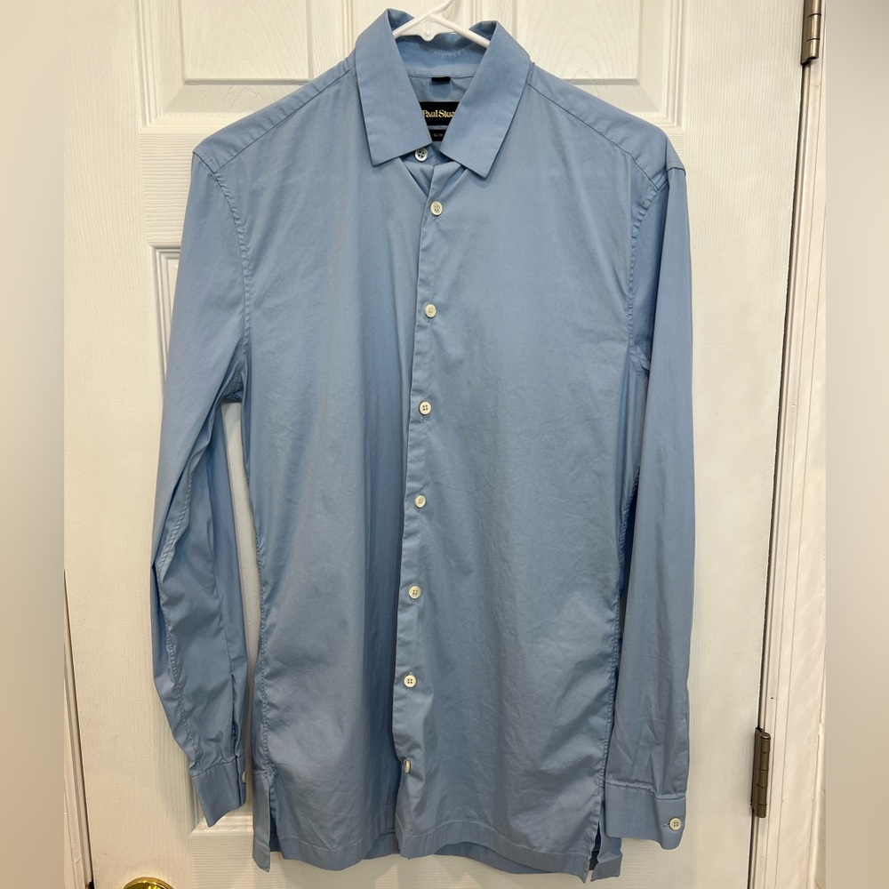 PAUL STUART - Light Blue Dress Shirt - 15R Slim Fit